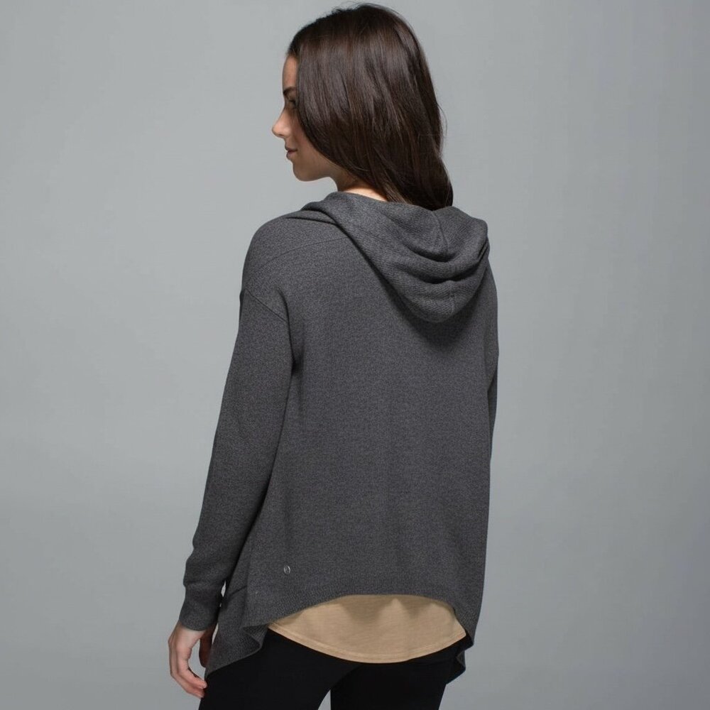 LULULLEMON DARK GREY CABIN YOGI WRAP CARDIGAN SIZE 6 - Picture 3 of 7